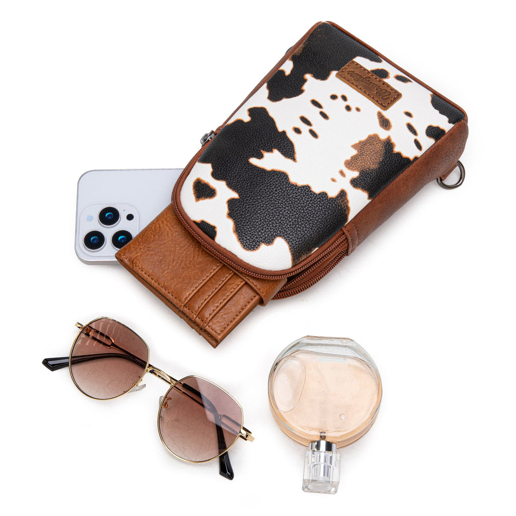 Wrangler Cow Print Sling Bag