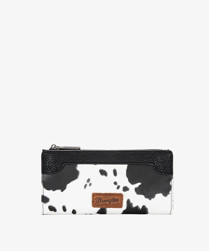 Wrangler Cow Print Zip Wallet