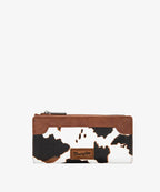 Wrangler Cow Print Zip Wallet