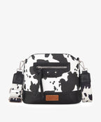 Wrangler Zippered Cow Print Crossbody Bag