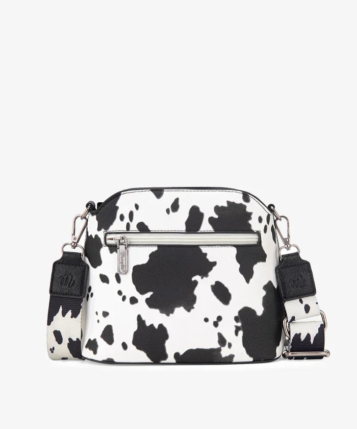 Wrangler Zippered Cow Print Crossbody Bag