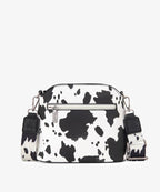 Wrangler Zippered Cow Print Crossbody Bag