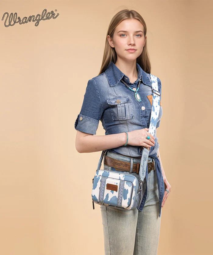 Wrangler Cow Print Crossbody Bag