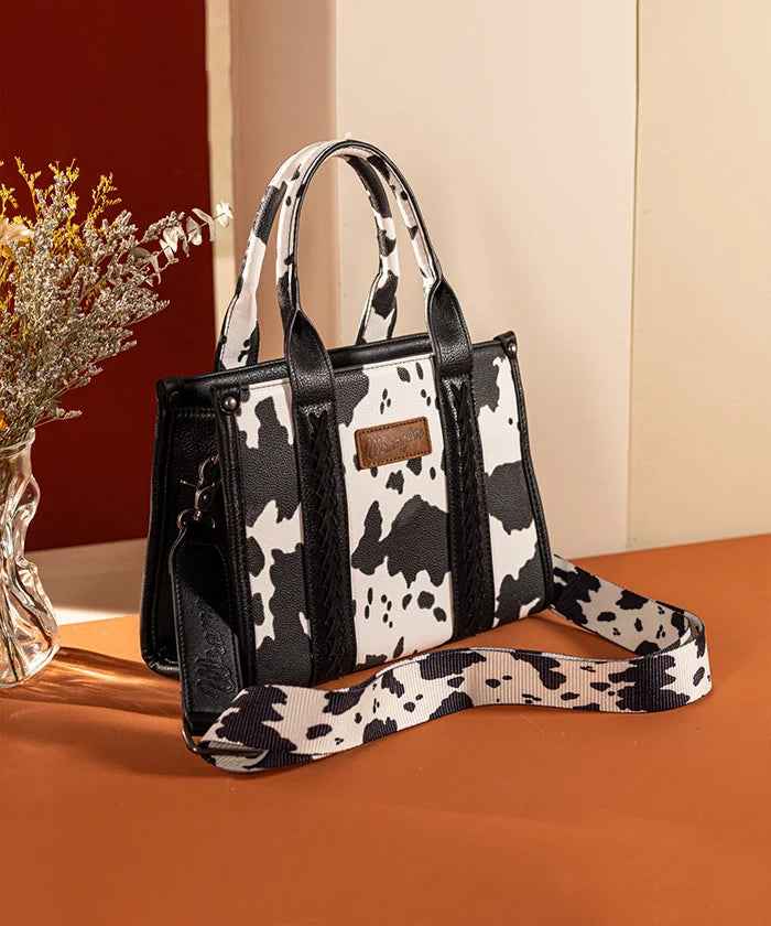 Wrangler Cow Print Concealed Crossbody Bag