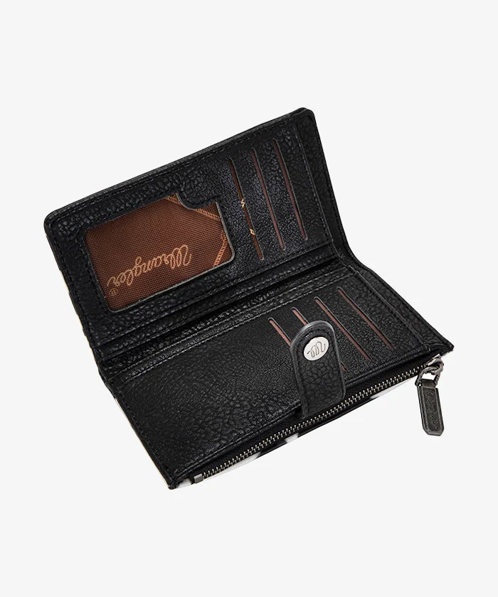 Wrangler Cow Print Button Wallet