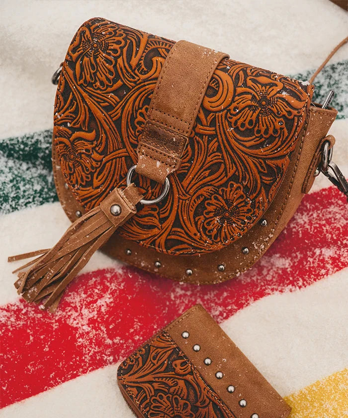 Wrangler Tooled Saddle Bag