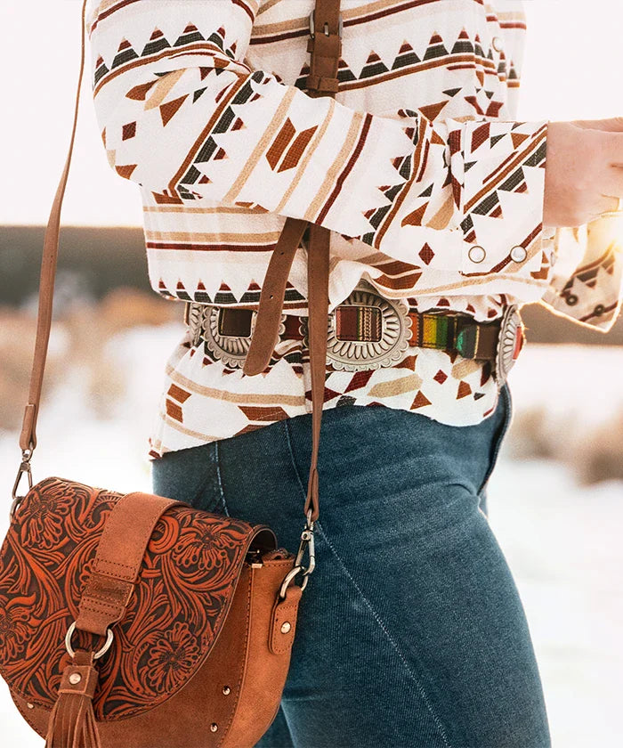 Wrangler Tooled Saddle Bag