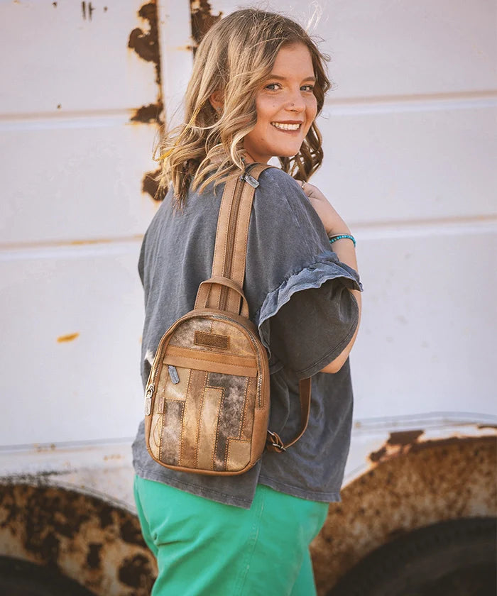 Wrangler Denim-textured Sling Bag