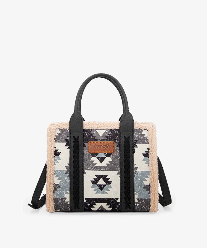 Wrangler Aztec Sherpa Trim Crossbody Purse Collection