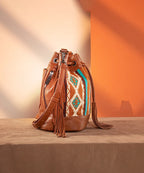 Wrangler Aztec Knitted Bucket Bag Collection