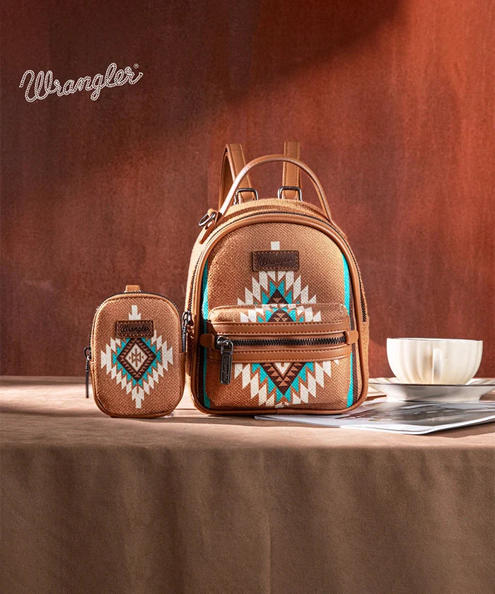 Wrangler Aztec Knitted Backpack
