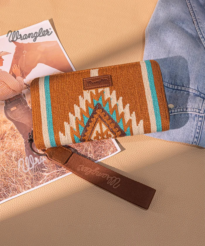 Wrangler Aztec Knitted Wristlet Wallet