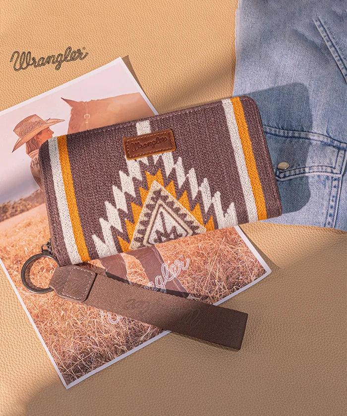 Wrangler Aztec Knitted Wristlet Wallet