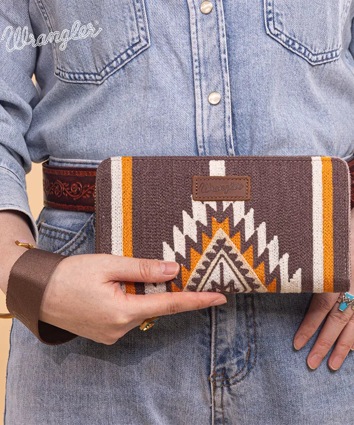 Wrangler Aztec Knitted Wristlet Wallet