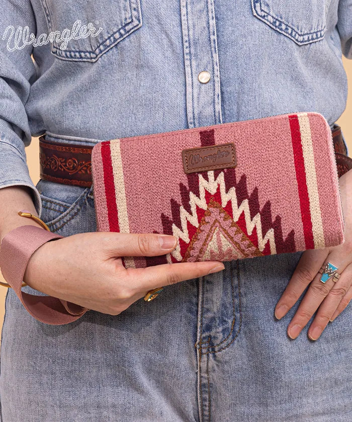 Wrangler Aztec Knitted Wristlet Wallet