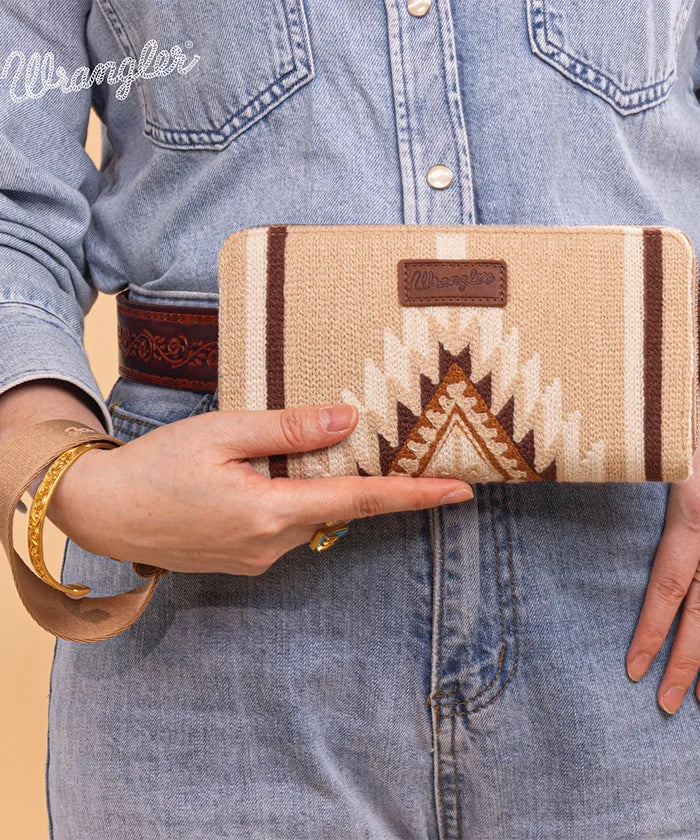 Wrangler Aztec Knitted Wristlet Wallet