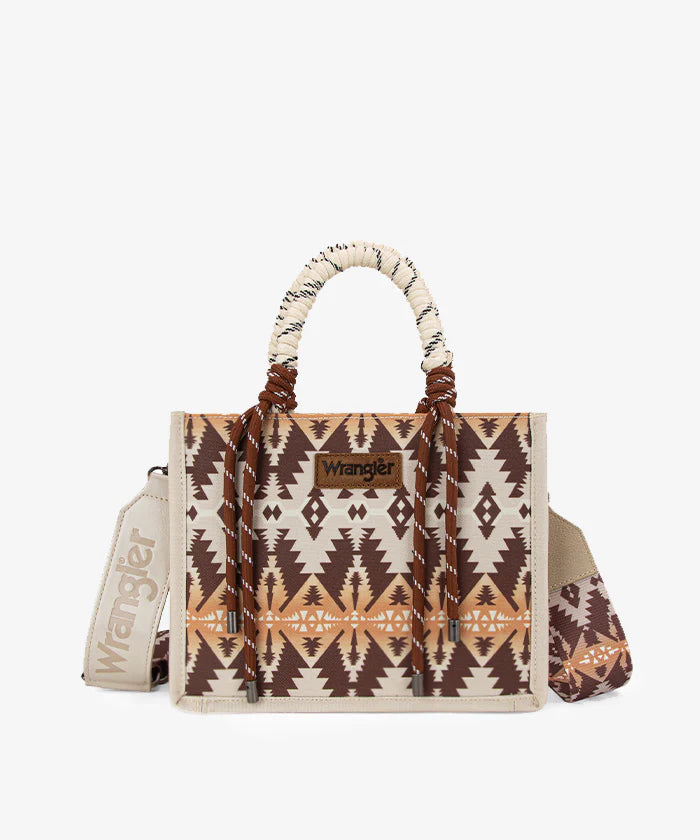 Wrangler Southwestern Print Rope Handle Tote Bag