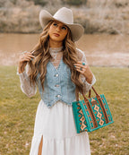 Wrangler Southwestern Crossbody Tote Bag