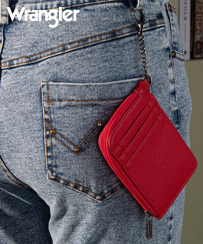 Wrangler All-over Aztec Print Mini Zip Card Case