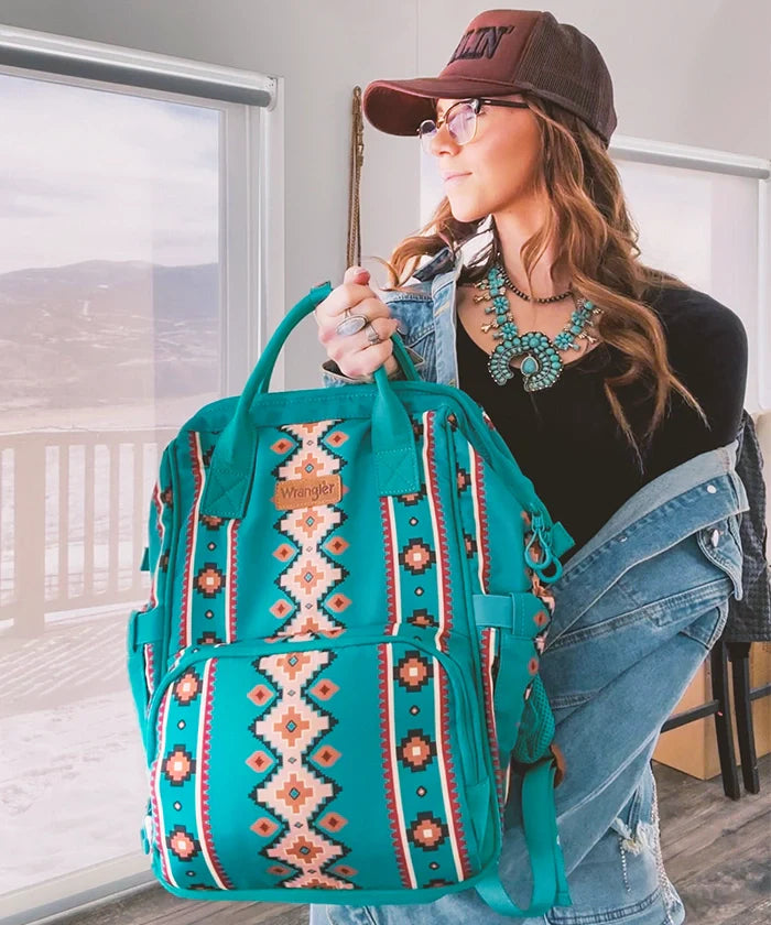 Wrangler Aztec Southwestern Print Diaper Bag