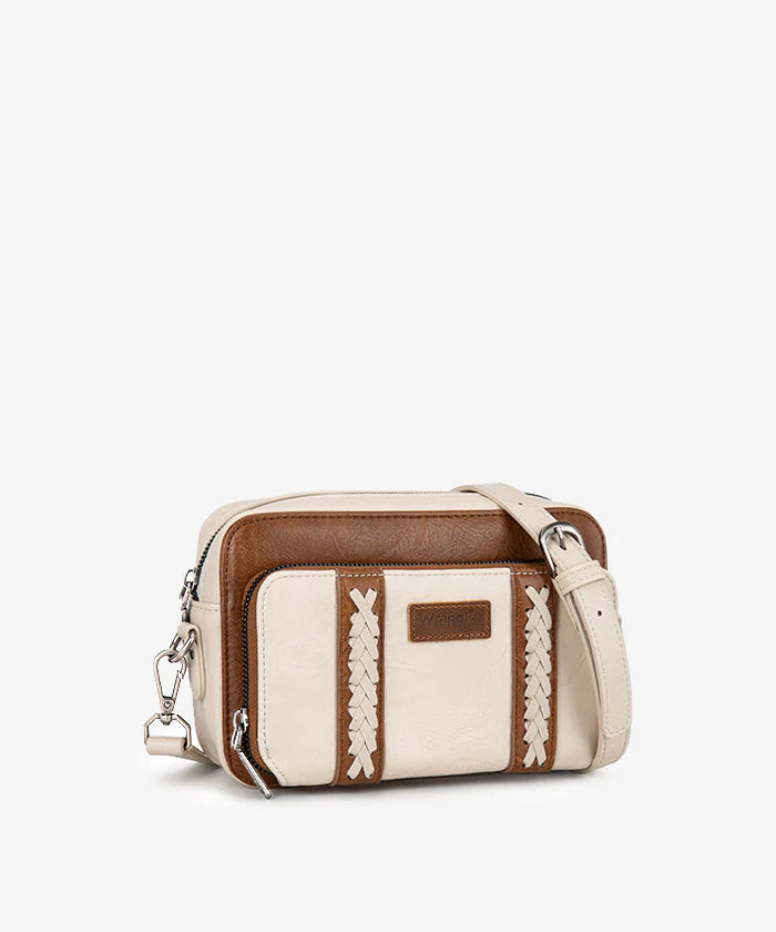 Wrangler Whipstitch Leather Crossbody Purse