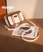 Wrangler Whipstitch Leather Crossbody Purse