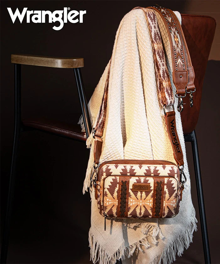 Wrangler Aztec Printed Crossbody Purse