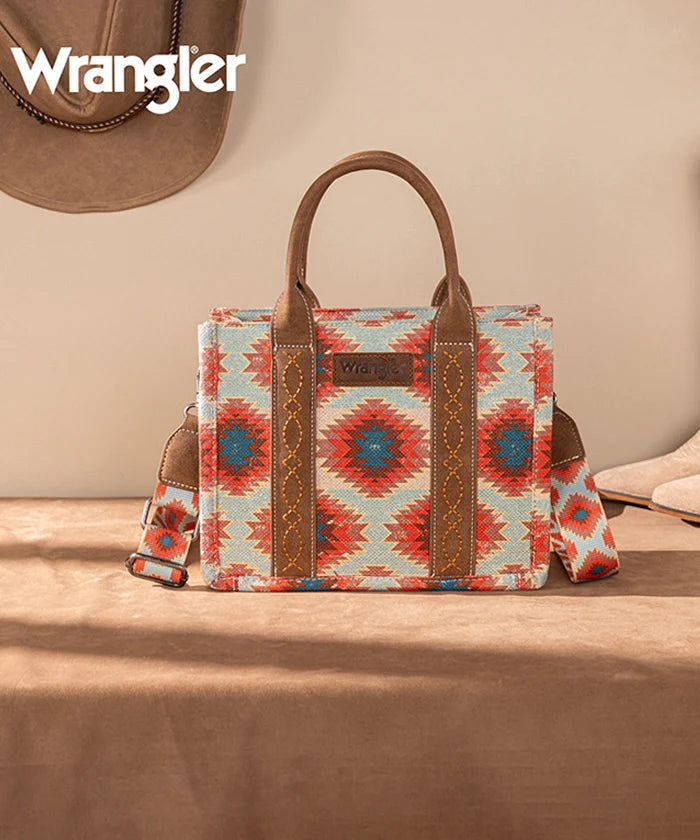 Wrangler Dual Sided Print Canvas Tote Bag