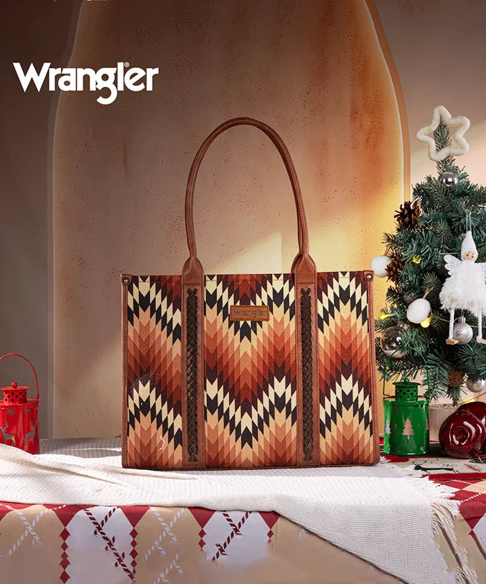 Wrangler Southwestern Pattern Concealed Carry Wide Tote Collection