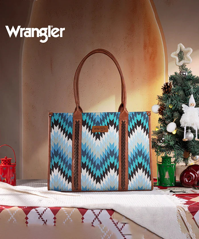 Wrangler Southwestern Pattern Concealed Carry Wide Tote Collection