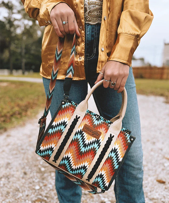 Wrangler Southwestern Pattern Concealed Carry Wide Tote Collection