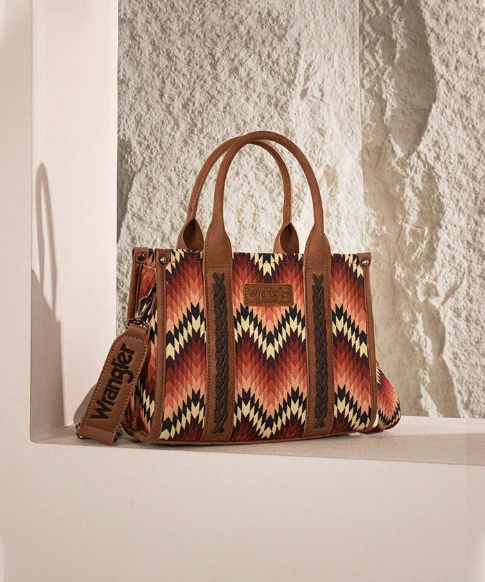 Wrangler Southwestern Pattern Concealed Carry Wide Tote Collection