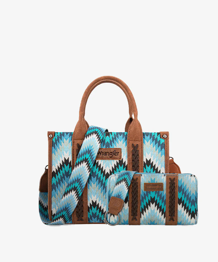 Wrangler Southwestern Pattern Concealed Carry Wide Tote Collection