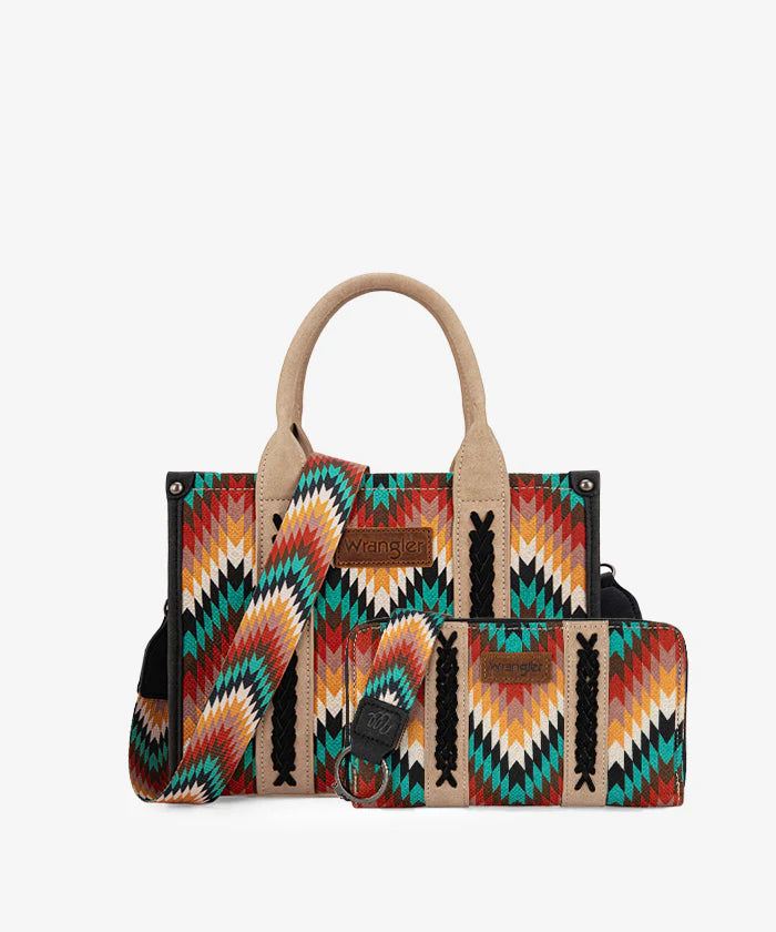 Wrangler Southwestern Pattern Concealed Carry Wide Tote Collection