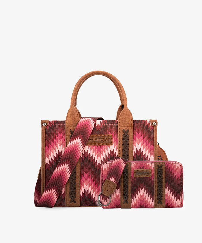 Wrangler Southwestern Pattern Concealed Carry Wide Tote Collection