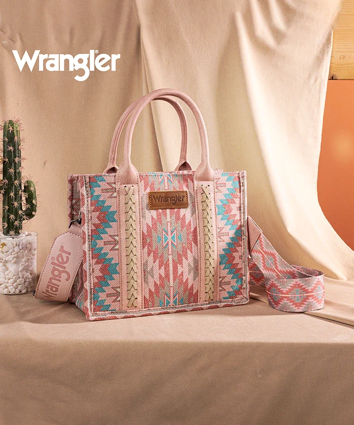 Wrangler All-Over Aztec Print Canvas Tote Bag