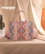Wrangler All-Over Aztec Print Canvas Tote Bag