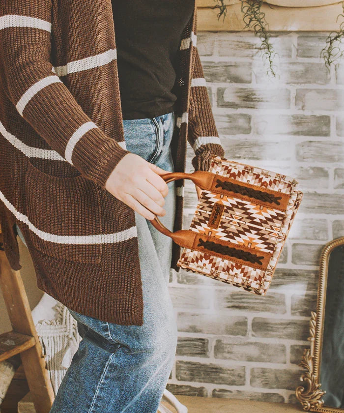 Wrangler Aztec Print Whipstitch Canvas Tote Bag Collection