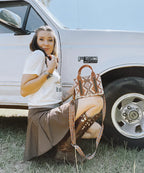 Wrangler Aztec Print Whipstitch Canvas Tote Bag Collection