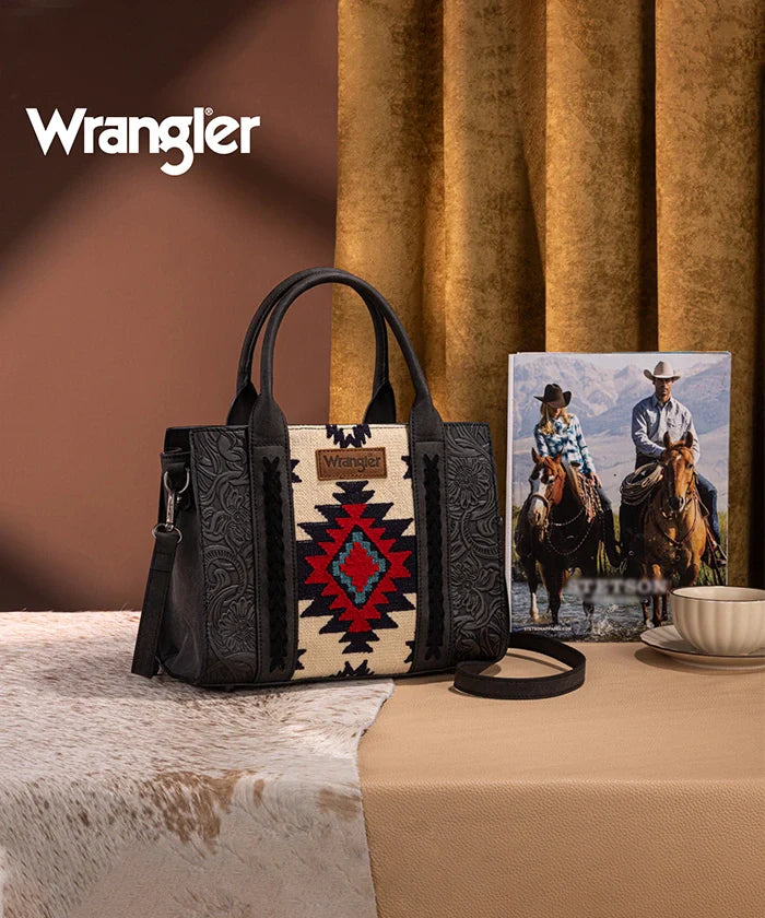 Wrangler Tooled Aztec Knitted Concealed Carry Tote Collection