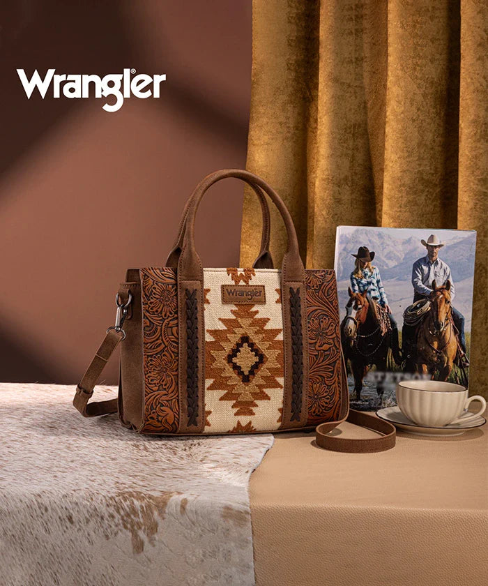 Wrangler Tooled Aztec Knitted Concealed Carry Tote Collection