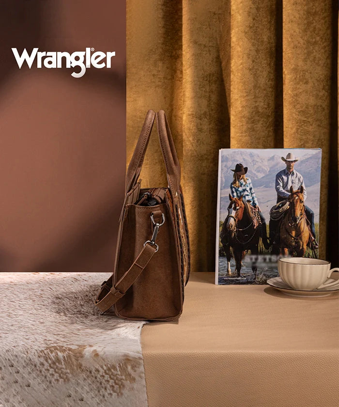 Wrangler Tooled Aztec Knitted Concealed Carry Tote Collection