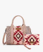 Wrangler Tooled Aztec Knitted Concealed Carry Tote Collection