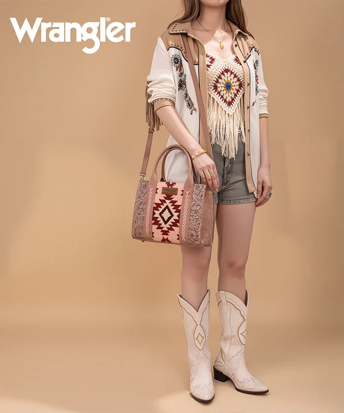 Wrangler Tooled Aztec Knitted Concealed Carry Tote Collection