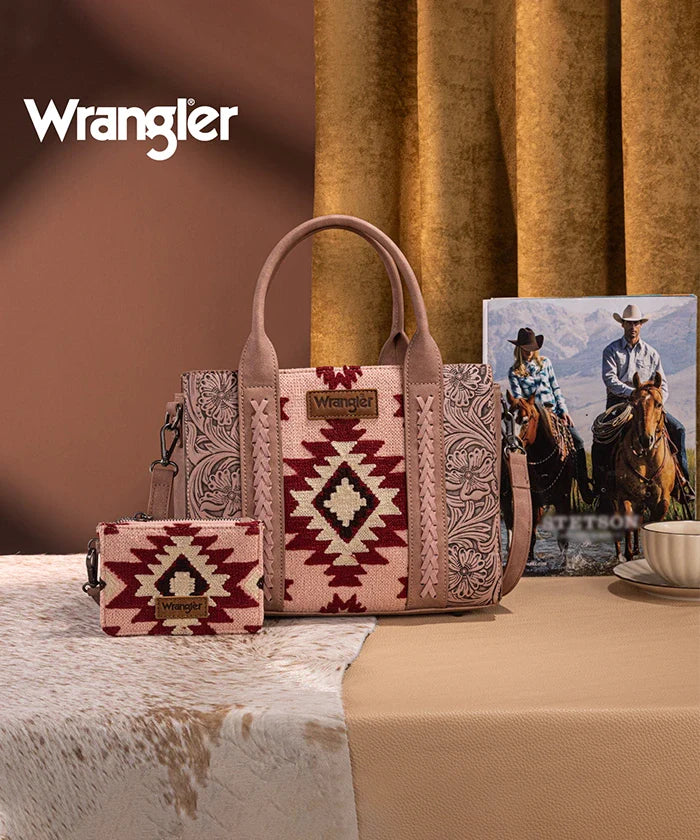 Wrangler Tooled Aztec Knitted Concealed Carry Tote Collection