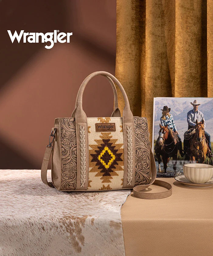 Wrangler Tooled Aztec Knitted Concealed Carry Tote Collection