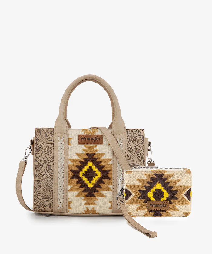 Wrangler Tooled Aztec Knitted Concealed Carry Tote Collection