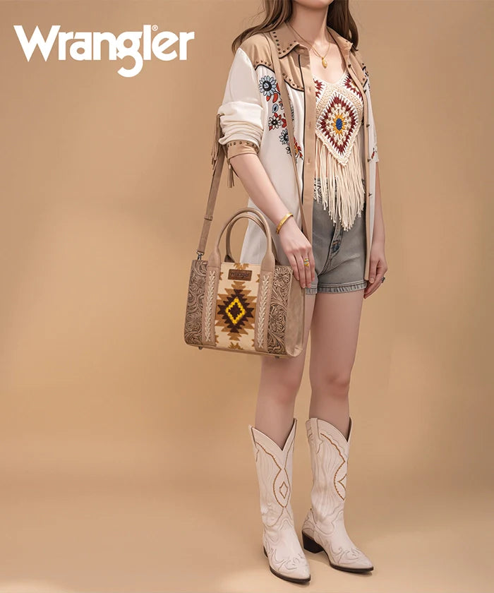 Wrangler Tooled Aztec Knitted Concealed Carry Tote Collection