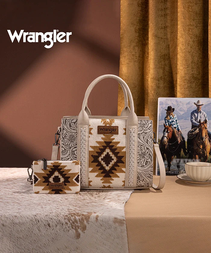 Wrangler Tooled Aztec Knitted Concealed Carry Tote Collection