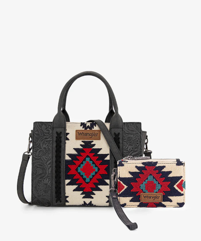 Wrangler Tooled Aztec Knitted Concealed Carry Tote Collection